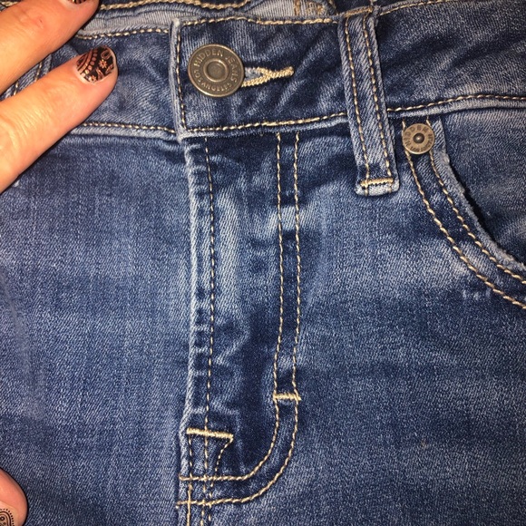 Hidden Jeans stretch Flare high waist w raw hem size 25 used - Picture 13 of 13